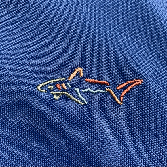 Greg Norman for Tasso Elba Mens Blue Short Sleeve Five Iron Golf Polo Si… - Picture 8 of 14